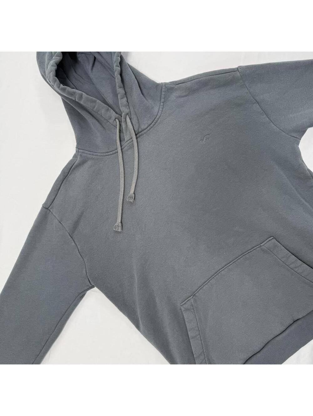 Hollister Co Women's Grey and Blue Hoody